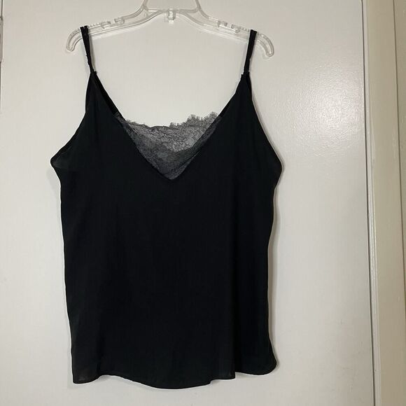Free People Intimately Black v neck tank camisole with lace bandeau Large - Picture 7 of 7